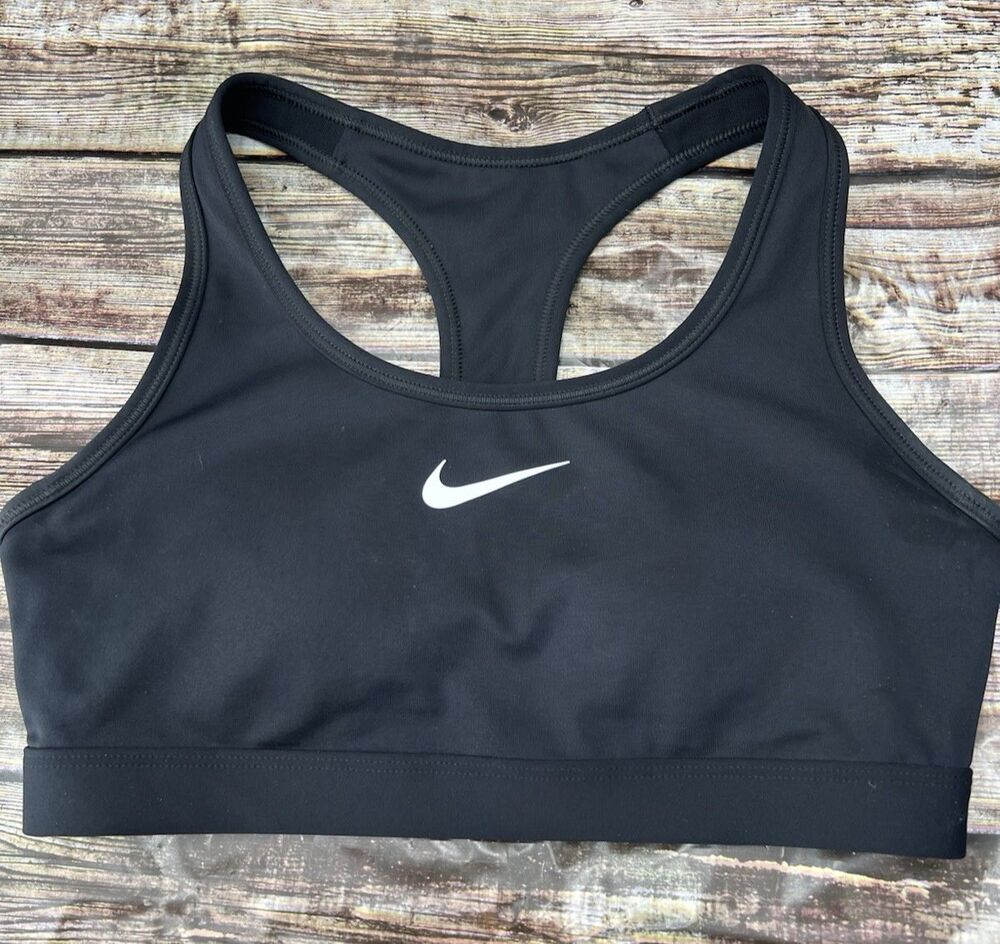Nike Pro Dri-Fit Women's Black Stretch Athletic Sports Bra Size Small